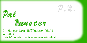pal munster business card